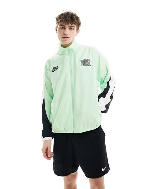 ナイキ メンズ ジャケット・ブルゾン アウター Nike Basketball Starting 5 woven jacket in green MID GREEN