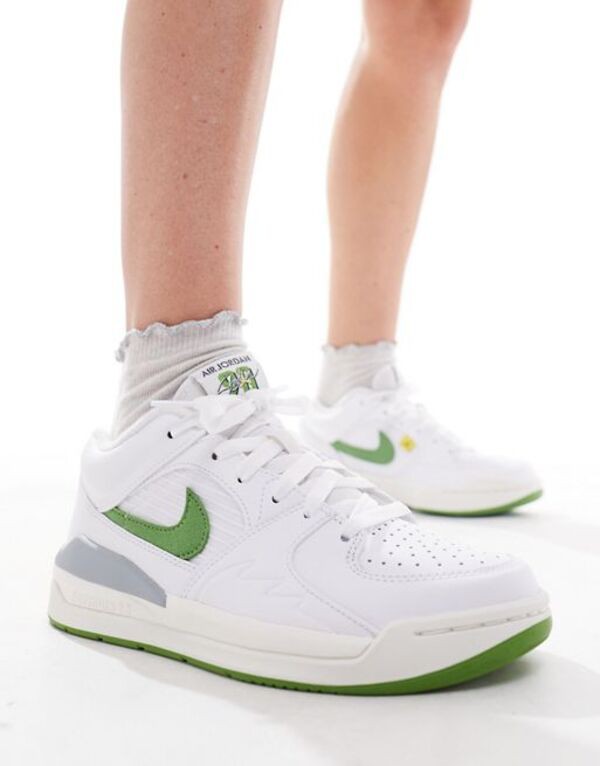 ナイキ レディース スニーカー シューズ Nike Air Jordan Stadium 90 sneakers in white and green WHITE