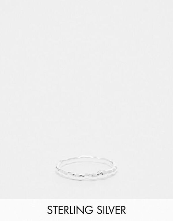 エイソス メンズ リング アクセサリー ASOS DESIGN sterling silver molten band ring in silver SILVER