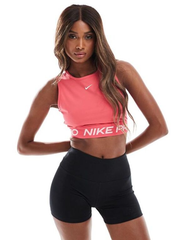 ナイキ レディース タンクトップ トップス Nike Pro Training Dri-FIT 365 cropped tank in pink Bright pink