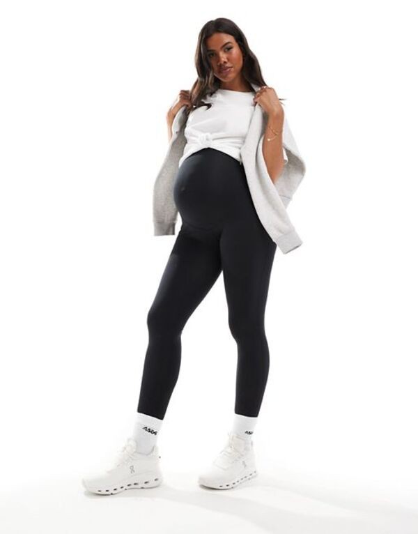 エイソス レディース レギンス ボトムス ASOS 4505 Maternity Icon yoga soft touch gym legging in black Blackの通販は