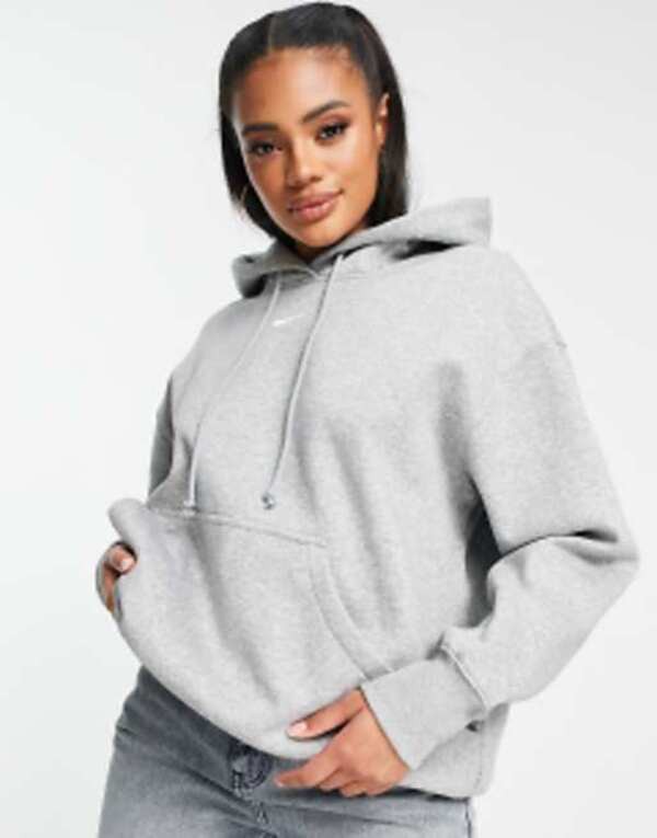 ナイキ レディース パーカー・スウェット アウター Nike Phoenix Fleece oversized hoodie in gray Gray