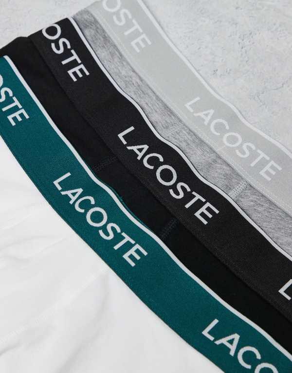 ラコステ メンズ トランクス アンダーウェア Lacoste essentials 3 pack boxer briefs in multi Multi トランクス