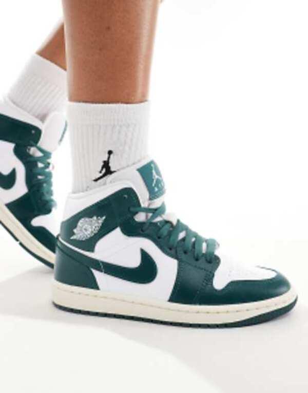 ジョーダン レディース スニーカー シューズ Air Jordan 1 Mid sneakers in green and white MID GREEN
