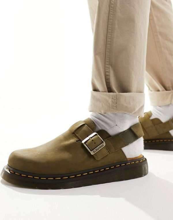 ドクターマーチン レディース サンダル シューズ Dr Martens Jorge II mules in khaki suede Khaki