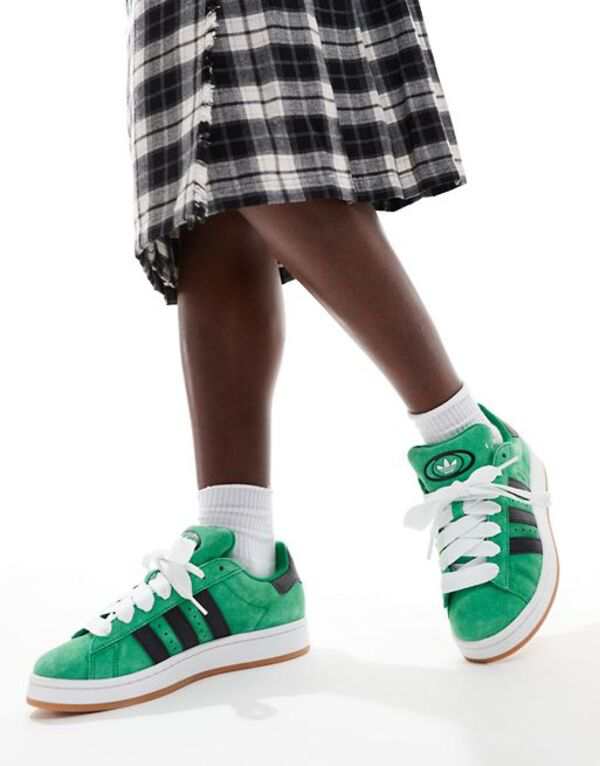 アディダス レディース スニーカー シューズ adidas Originals Campus '00s sneakers in green and black GREEN