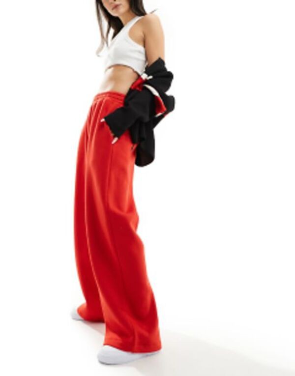 エイソス レディース カジュアルパンツ ボトムス ASOS DESIGN oversized balloon leg sweatpants in red RED