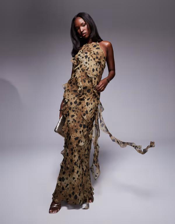 USED古着(ユーズドフルギ) {{AGLINI}} シルク100% バックオープン総柄