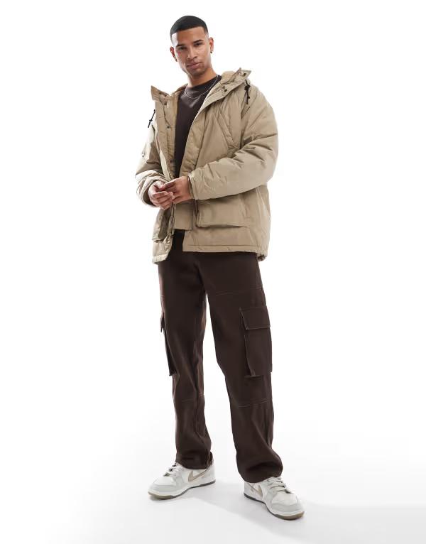 ナイキ メンズ ジャケット・ブルゾン アウター Nike Club parka jacket in khaki Khakiの通販は