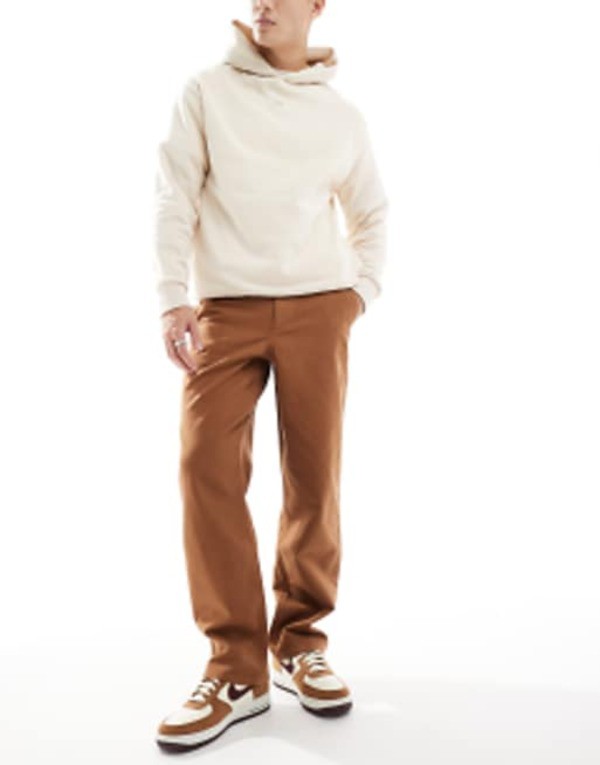 エイソス メンズ カジュアルパンツ ボトムス ASOS DESIGN baggy carpenter pants in tan TANの通販は