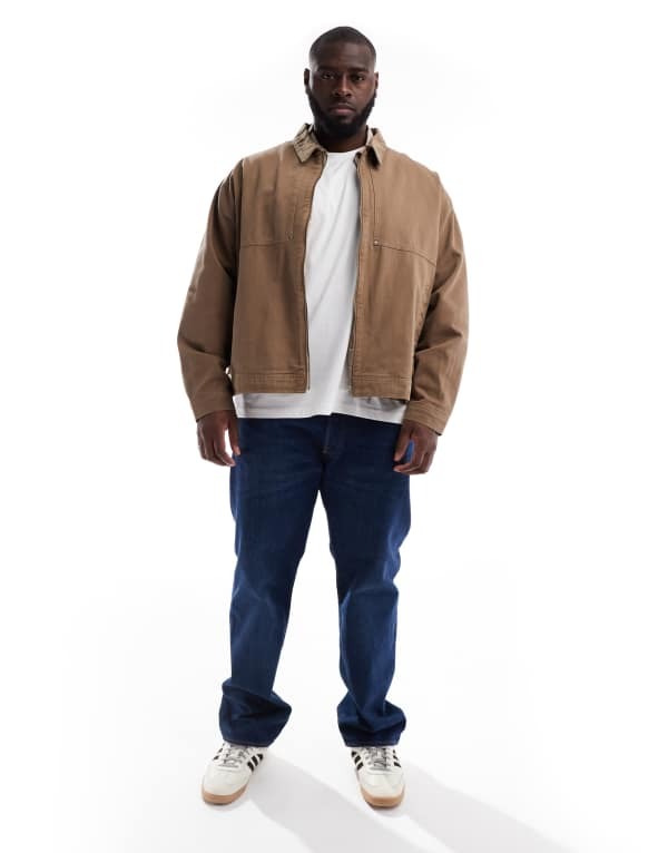 リーバイス メンズ デニムパンツ ボトムス Levi's Big & Tall 501 Original straight fit jeans in mid wash Mid Wash