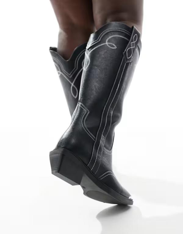 エイソス レディース ブーツ・レインブーツ シューズ ASOS DESIGN Andi flat western knee boots in green glitter エイソス レディース ブーツ・レインブーツ シューズ ASOS DESIGN Kiki