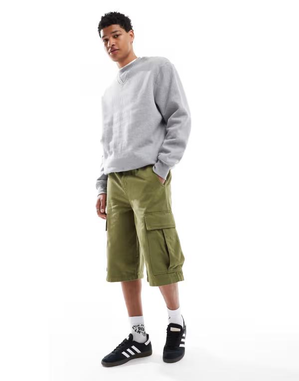 【送料無料】 エイソス メンズ ハーフパンツ・ショーツ ボトムス ASOS DESIGN long length corduroy shorts in ecru ECRU