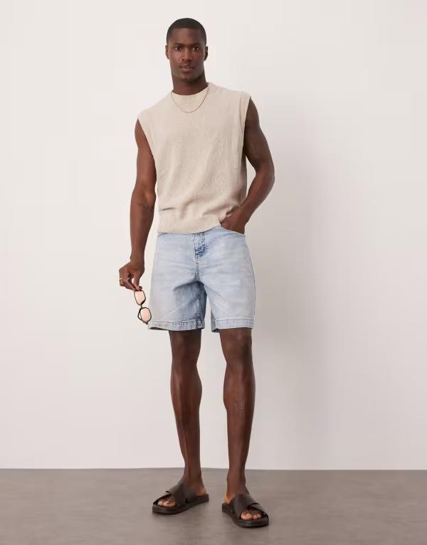 【送料無料】 エイソス メンズ ハーフパンツ・ショーツ ボトムス ASOS DESIGN long length corduroy shorts in ecru ECRU