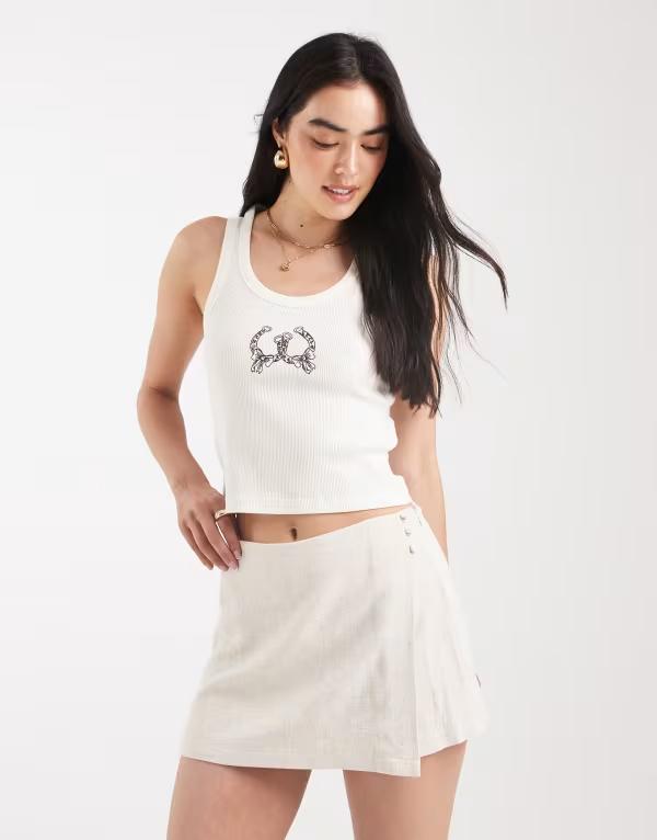 エイソス レディース ハーフパンツ・ショーツ ボトムス ASOS DESIGN tie waist short with linen in pink エイソス レディース ハーフパンツ・ショーツ ボトムス ASOS DESIGN