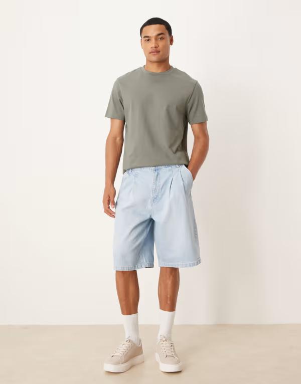 【送料無料】 エイソス メンズ ハーフパンツ・ショーツ ボトムス ASOS DESIGN long length corduroy shorts in ecru ECRU