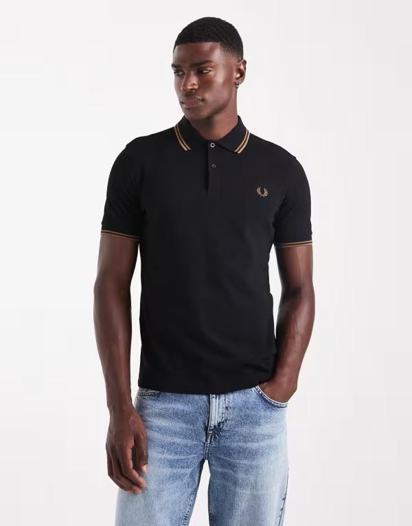 フレッドペリー 黒ポロシャツThe Fred Perry Shirt - G12(8 157：BLACK
