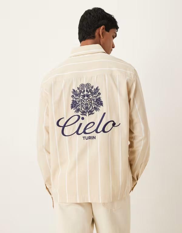 絡繰魂 カラクリダマシイ 和柄 長袖シャツ メンズ 流水菊桜 パイソン