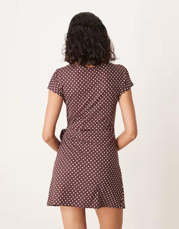 エイソス レディース ワンピース トップス ASOS DESIGN cap sleeve tie