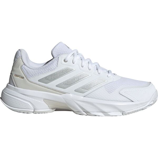 アディダス レディース スニーカー シューズ CourtJam Control 3 Shoe - Women's Ftwr White/Silver Metallic/Grey One