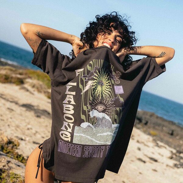 売れ筋商品|||ビラボン カットソー トップス レディース Swell Trip Short-Sleeve T-Shirt - Women's Off Black Billabong Swell Trip Short Sleeve Graphic T-Shirt | Dillard's