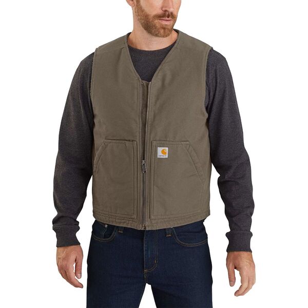カーハート メンズ ベスト トップス Washed Duck Sherpa Lined Vest - Men's Driftwoodの通販は 23,980円