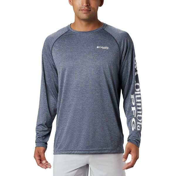 コロンビア メンズ シャツ トップス Terminal Tackle Heather Shirt - Men's Collegiate Navy Heather/White Logoの通販は 11,005円
