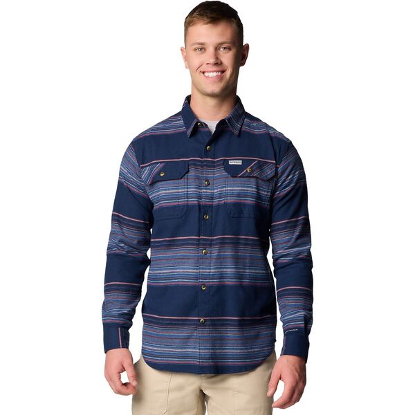 コロンビア メンズ シャツ トップス Flare Gun Stretch Flannel Shirt - Men's Collegiate Navy Vista Stripe
