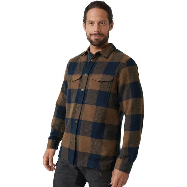 フェールラーベン メンズ ジャケット・ブルゾン アウター Canada Shirt Jacket - Men's Chestnut/Dark Navyの通販は