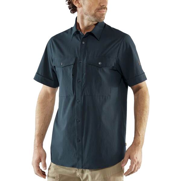 フェールラーベン メンズ シャツ トップス Abisko Trekking Short-Sleeve Shirt - Men's Dark Navyの通販は 20,576円