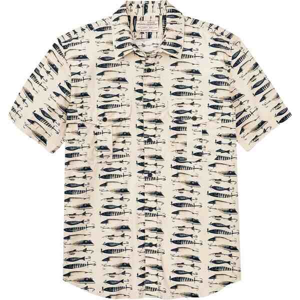 フィルソン メンズ シャツ トップス Washed Short-Sleeve Feather Cloth Shirt - Men's Natural/Luresの通販は