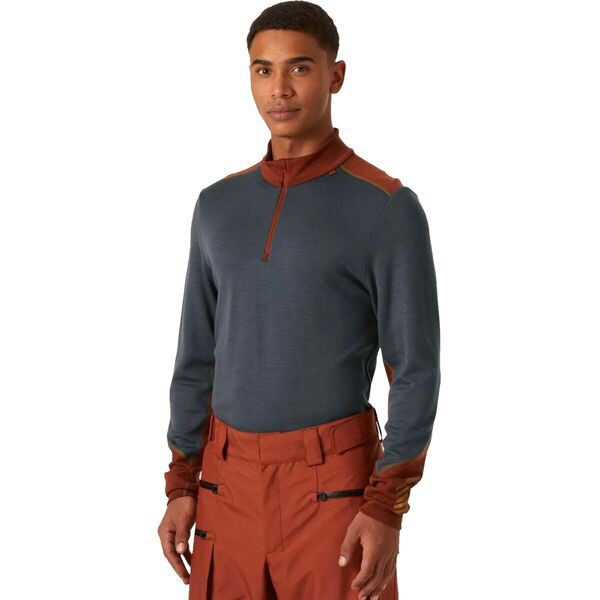 ヘリーハンセン メンズ Tシャツ トップス Lifa Merino Midweight 1/2 Zip Top - Men's Alpine Frost