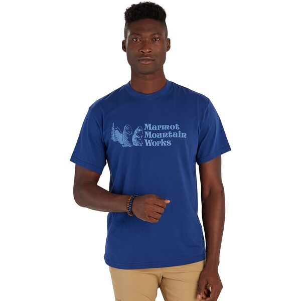 マーモット メンズ Tシャツ トップス MMW Heavyweight T-Shirt - Men's Twilight Blueの通販は