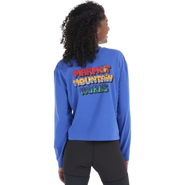 マーモット レディース Tシャツ トップス Downhill Marty Boxy Long-Sleeve T-Shirt - Women's Trail Blueの通販は