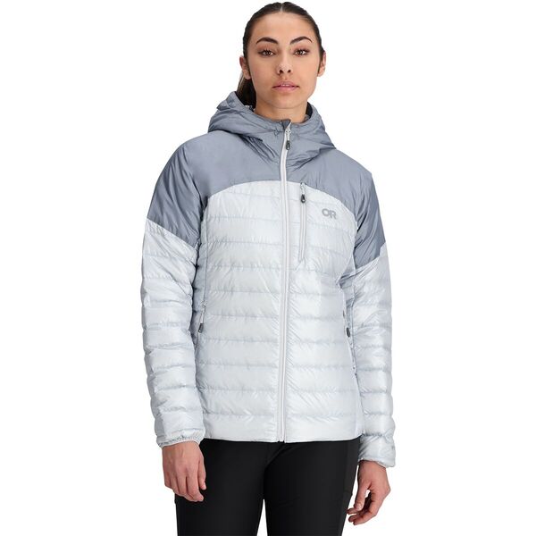 アウトドアリサーチ レディース ジャケット・ブルゾン アウター Helium Down Hooded Jacket - Women's Titanium/Slateの通販は
