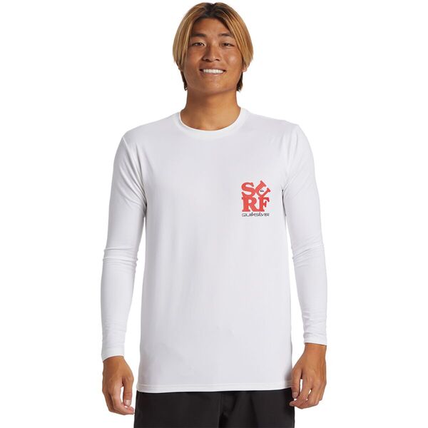 クイックシルバー メンズ Tシャツ トップス Everyday Surf Long-Sleeve T-Shirt - Men's White/Blackの通販は