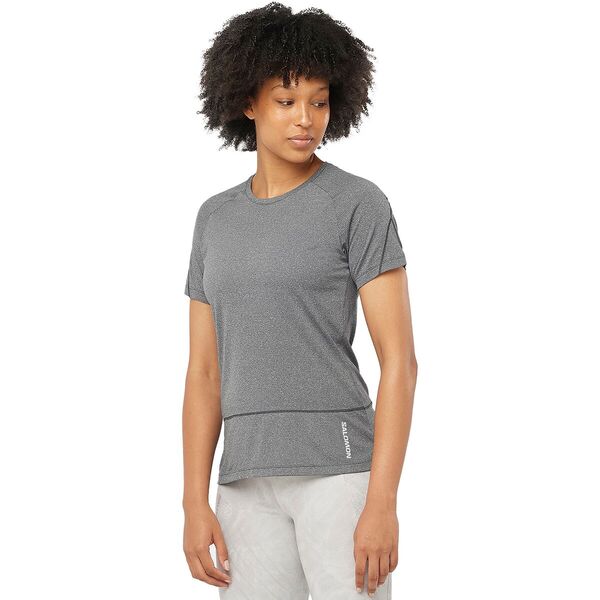 サロモン レディース Tシャツ トップス Cross Run Short-Sleeve T-Shirt - Women's Deep Black Heatherの通販は