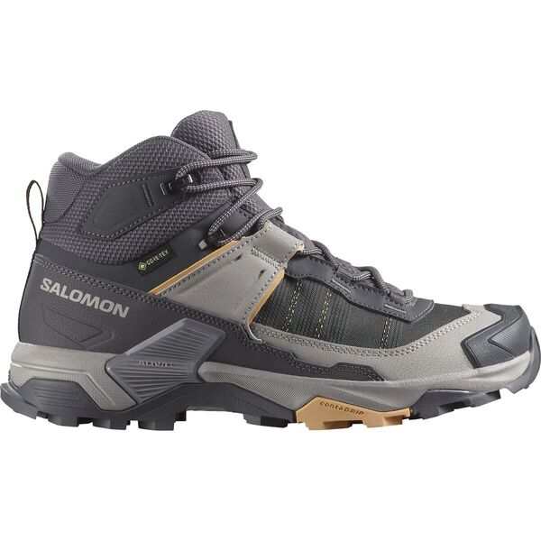 サロモン レディース ブーツ・レインブーツ シューズ X Ultra 5 Mid GTX Hiking Boot - Women's Nine Iron/Gull/Soft Clay