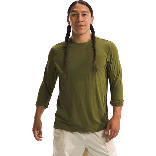 ノースフェイス メンズ シャツ トップス Dune Sky Long-Sleeve Crew - Men's Forest Olive