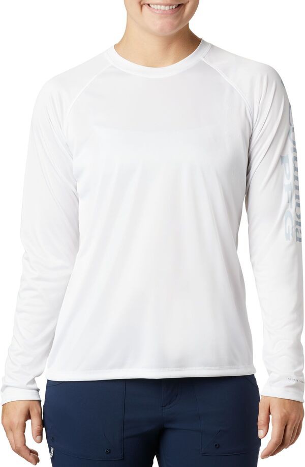 コロンビア レディース シャツ トップス Columbia Women's Tidal II Long Sleeve Shirt White/Cirrus Grey