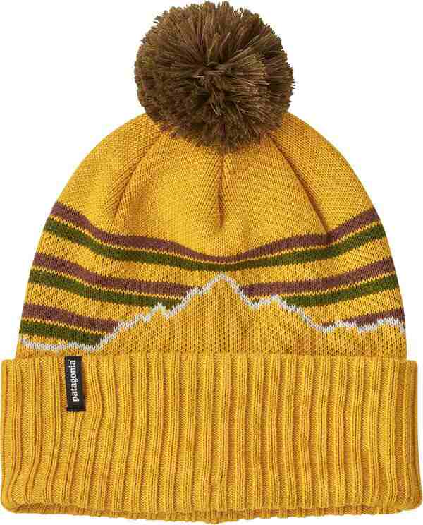 パタゴニア メンズ 帽子 アクセサリー Patagonia Powder Town Beanie Fitz Stripe/Cabin Gold