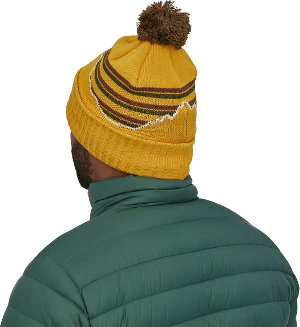 パタゴニア メンズ 帽子 アクセサリー Patagonia Powder Town Beanie Fitz Stripe/Cabin Gold