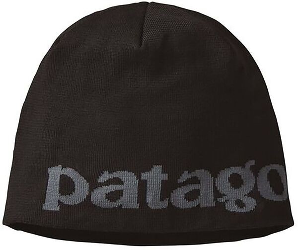 パタゴニア メンズ 帽子 アクセサリー Patagonia Men's Beanie Hat Logo Belwe/Black