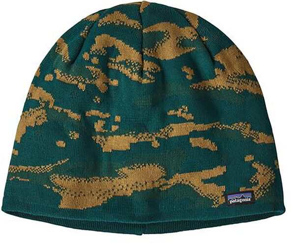 パタゴニア メンズ 帽子 アクセサリー Patagonia Men's Beanie Hat Ocn Camo Knt/Dk Brls Grn