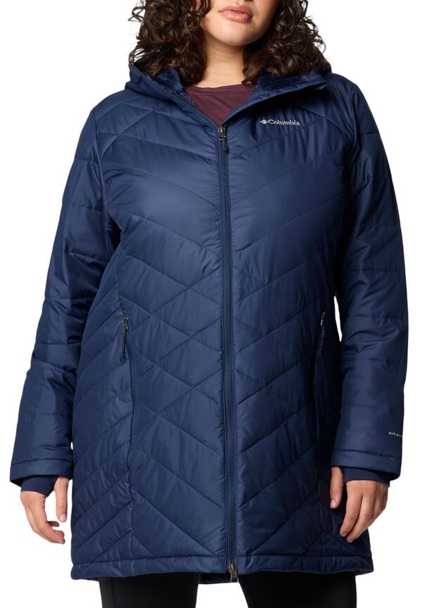 コロンビア レディース ジャケット・ブルゾン アウター Columbia Women's Plus Heavenly Long Hooded Down Jacket Collegiate Navyの通販は