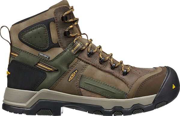 キーン メンズ ブーツ・レインブーツ シューズ KEEN Men's Davenport Mid AL Waterproof Composite Toe Work Boots Shitake