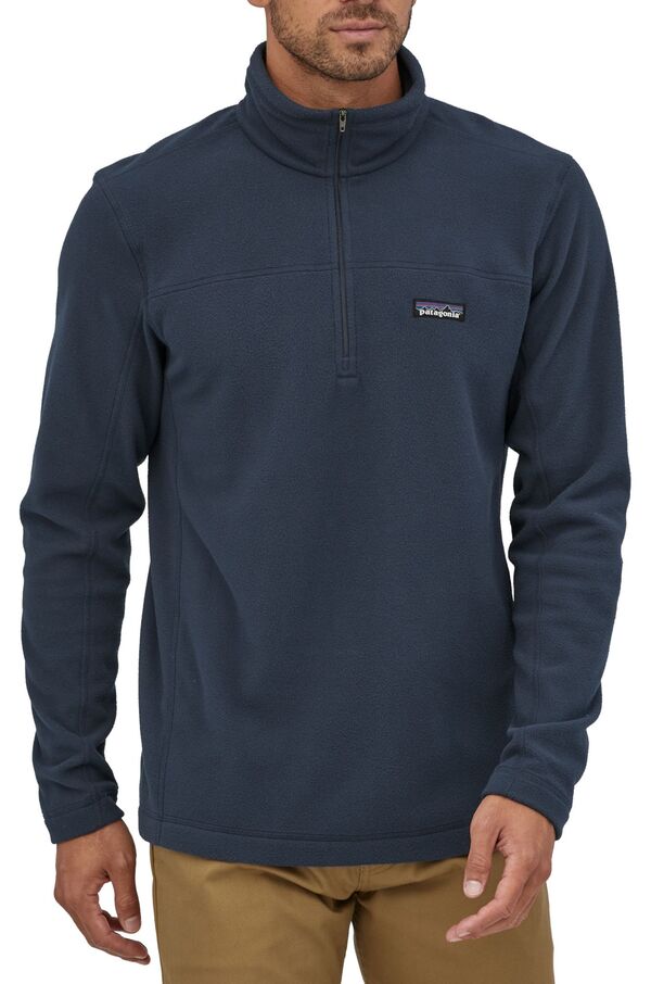 パタゴニア メンズ ジャケット・ブルゾン アウター Patagonia Men's Micro D 1/4 Zip Pullover New Navyの通販は