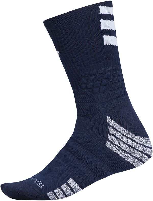 アディダス レディース 靴下 アンダーウェア adidas Creator 365 Basketball Crew Socks Collegiate Navy/Whiteの通販は