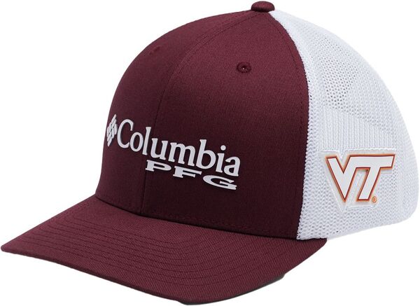 コロンビア レディース 帽子 アクセサリー Columbia Adult Virginia Tech Hokies Red Mesh Snapback Hatの通販は 12,480円