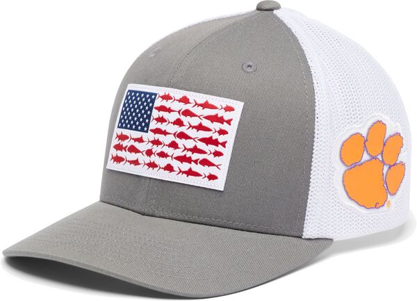 コロンビア メンズ 帽子 アクセサリー Columbia Adult Clemson Tigers Grey PFG Flag Mesh Fitted Hatの通販は 12,480円